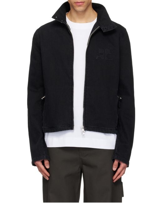 Courreges Black Courrèges City Shadow Denim Jacket for men