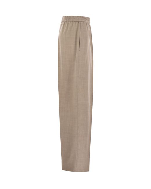 Fabiana Filippi Natural Elastic Waist Casual Pants