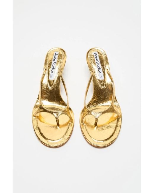 Acne Metallic Leather Sandals