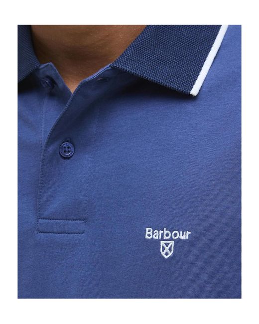 Barbour Blue Cornsay Short-Sleeved Polo Shirt for men