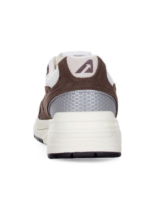Autry Brown Hyperway Panelled Sneakers