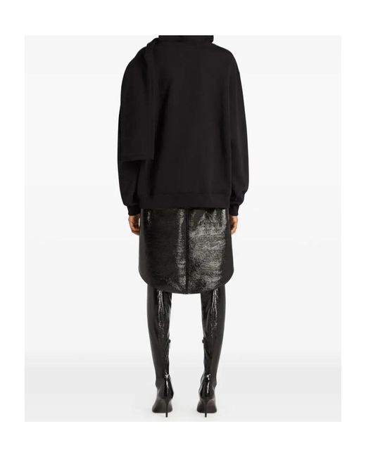 Courreges Black Courrèges Asymmetric Neck Sweatshirt