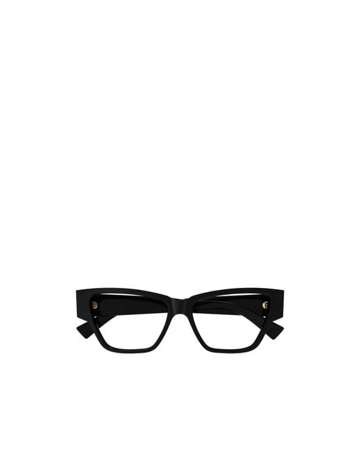Bottega Veneta Black Eyewear Cat Eye Frame Glasses
