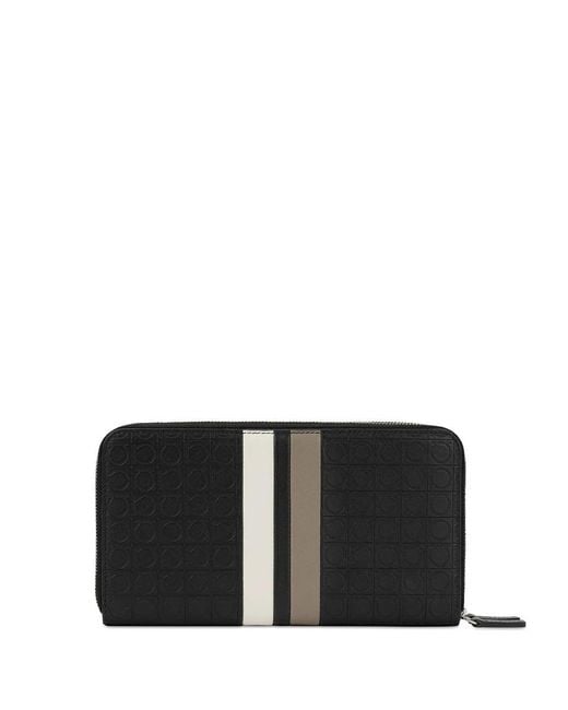 Ferragamo Black Zippered Long Wallet