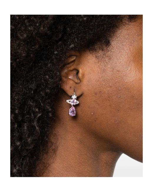 Vivienne Westwood Pink Water Drop Pendant Earrings