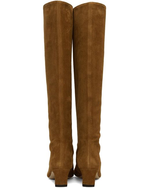 Staud Brown Wally 45Mm Suede Boots