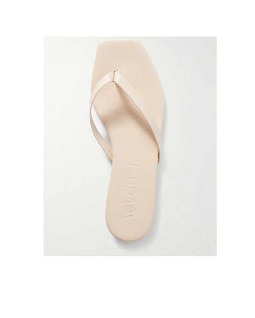 Aeyde White Renee Square-Toe Sandals