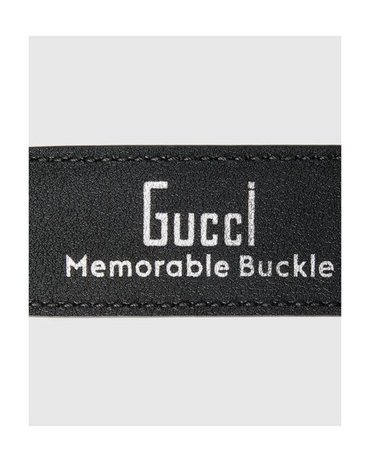Gucci White Square G Two-Color Thin Belt for men