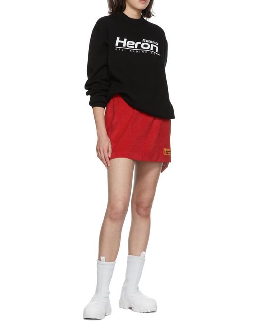 Heron Preston Black Logo Print Sweatshirt for men