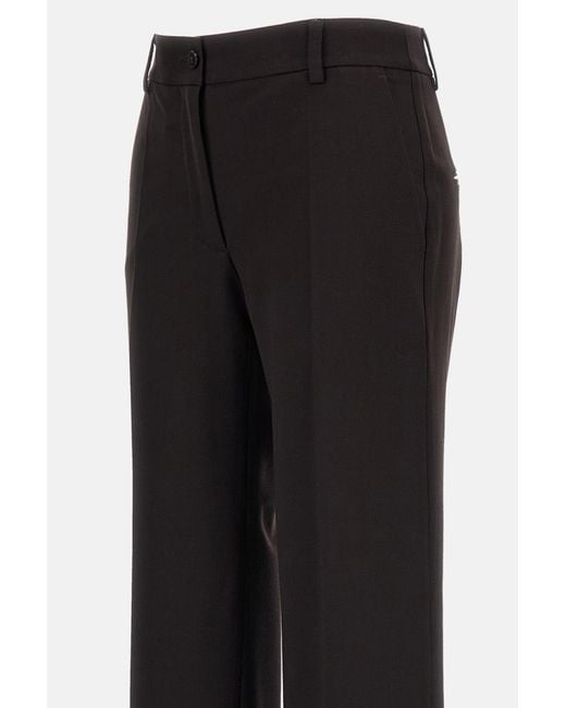 Alberto Biani Black Straight-Leg Casual Pants