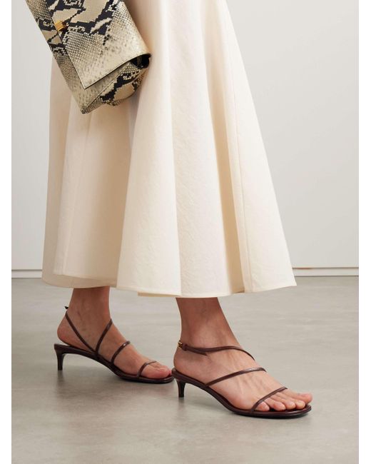 Khaite Natural Lenno Flared Hem Midi Skirt