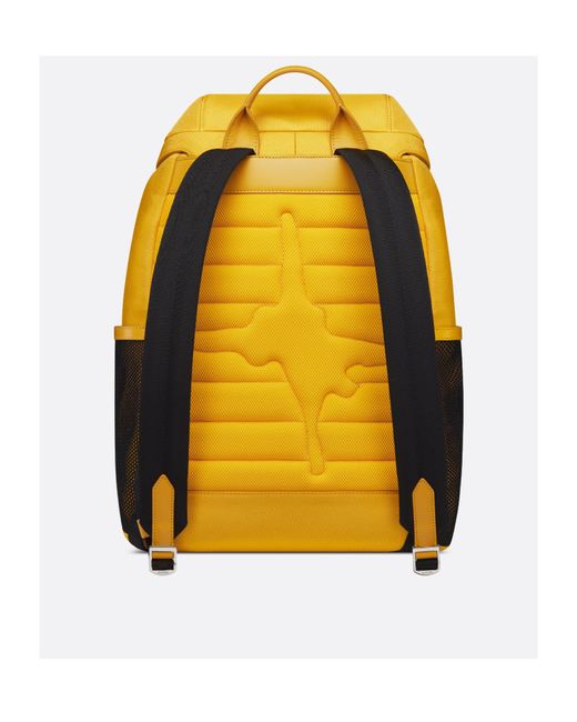 Dior Yellow And Lewis Hamilton 8 Backpack With Flap for men