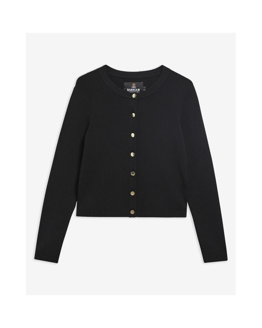 Barbour Black Button-Front Knit Cardigan