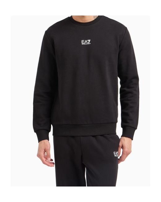 EA7 Black Long Sleeve Sweatshirt for men