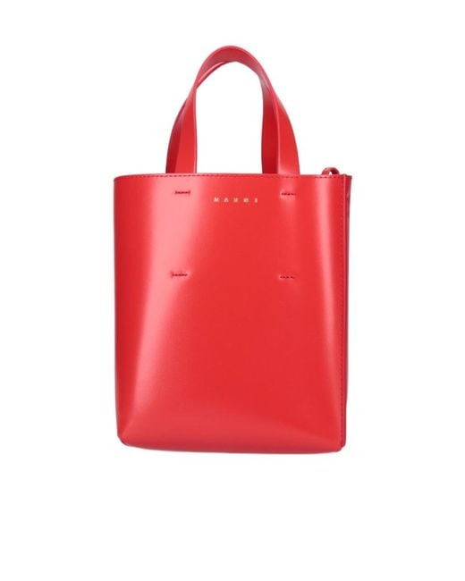 Marni Red Logo Mini Shoulder Bag