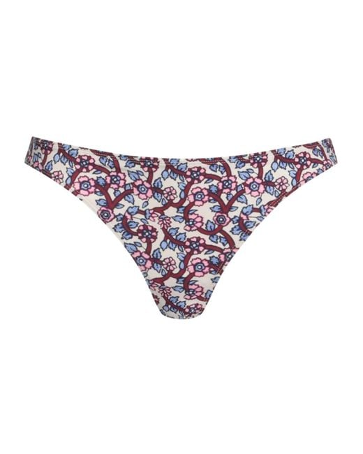 Isabel Marant Purple Floral-Print Bikinis