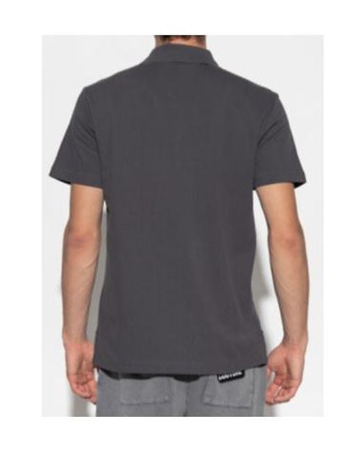 Versace Jeans Gray Couture Logo Print Short-Sleeved Polo Shirt for men
