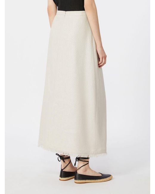 Max Mara White 'S Fiocchi A-Line Skirt