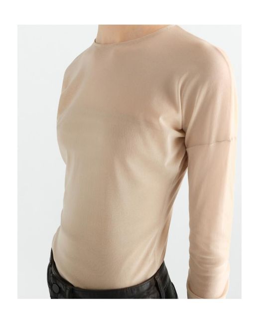Lemaire Natural Long-Sleeve Ballerina-Style Top