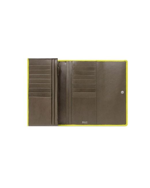 Bally Yellow Logo Details Wallet