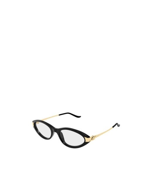 Cartier White Cat Eye Frame Glasses