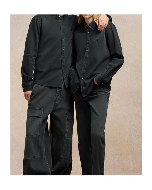 AMI Black Ami De Coeur Button-Down Shirt for men