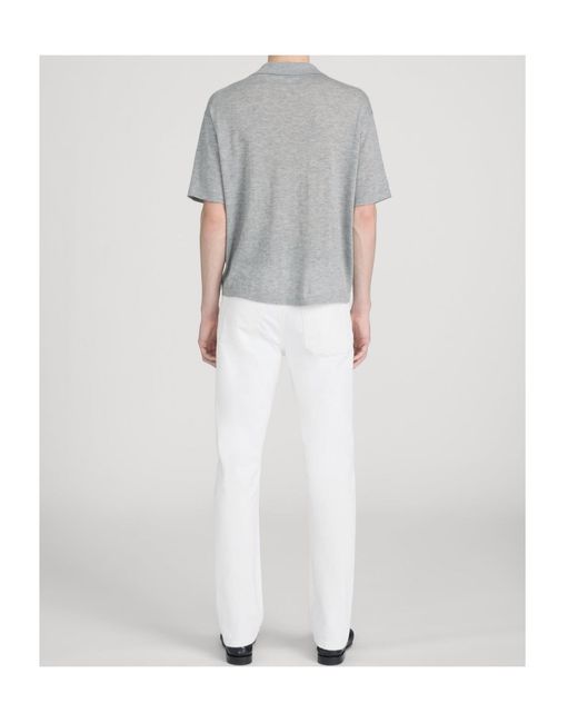 FRAME Gray Superfine Polo Sweater for men