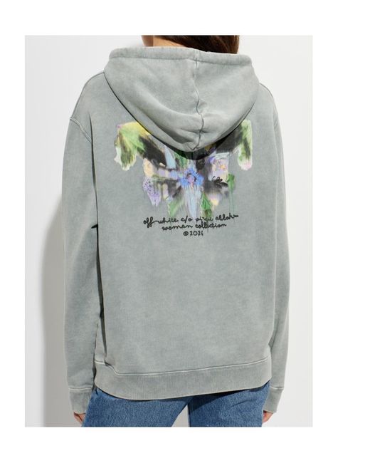 Off-White c/o Virgil Abloh Gray Drawstring Hoodie