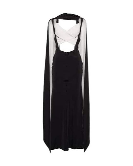 Rodarte Black Cutout Crepe Gown