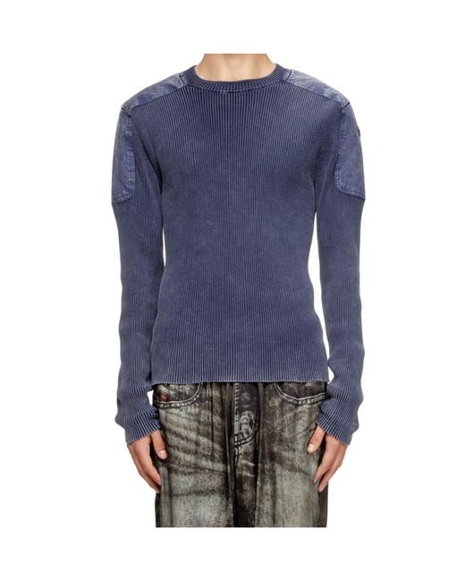 DIESEL Blue K-Martin Knitted Jumper for men