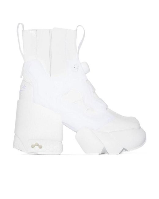 Maison Margiela White X Reebok Tabi Instapump Fury Hi Boots