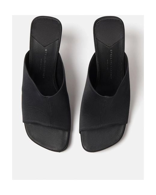 Stella McCartney Black Muller Shoes With Square Head And High Heels