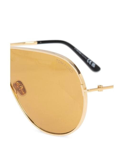 Tom Ford Metallic Logo Sunglasses for men