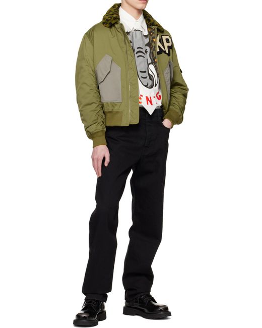 KENZO Gray Elephant Printed T-Shirt for men