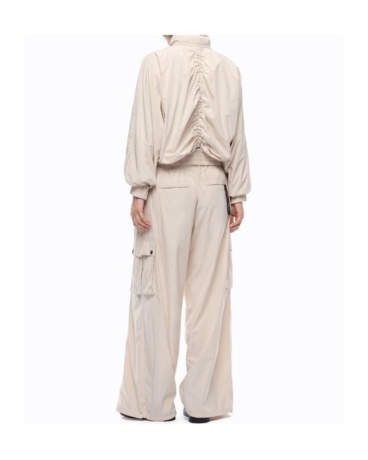Pinko Natural Oversized Blouson Jacket With Drawstring