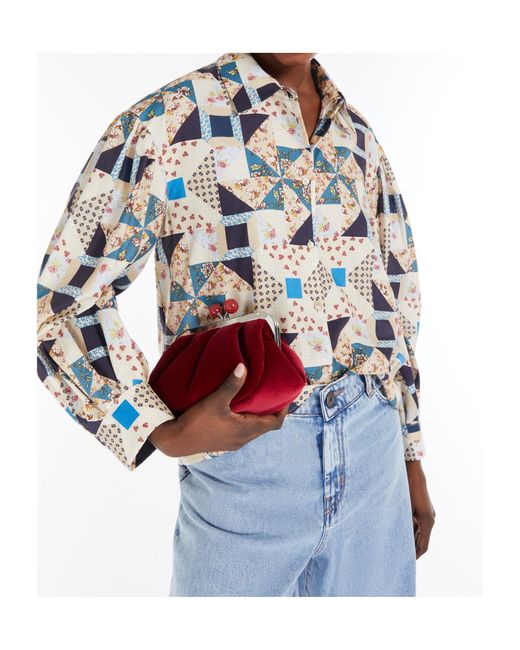 Weekend by Maxmara Multicolor Cotton Satin Patchwork Shirt