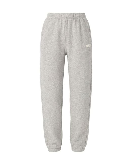 American Vintage Gray Elastic Waist Sports Pants