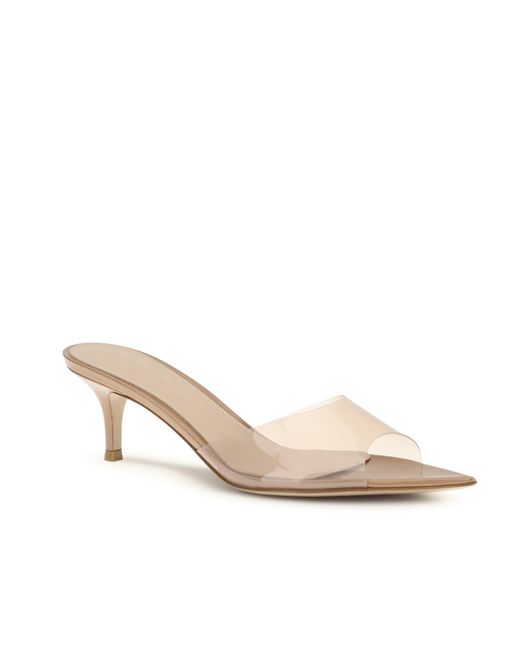 Gianvito Rossi Natural Elle Pointed-Toe Mules