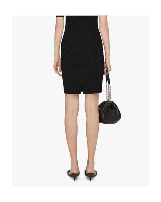 Givenchy Black 4G Motif Knitted Skirt