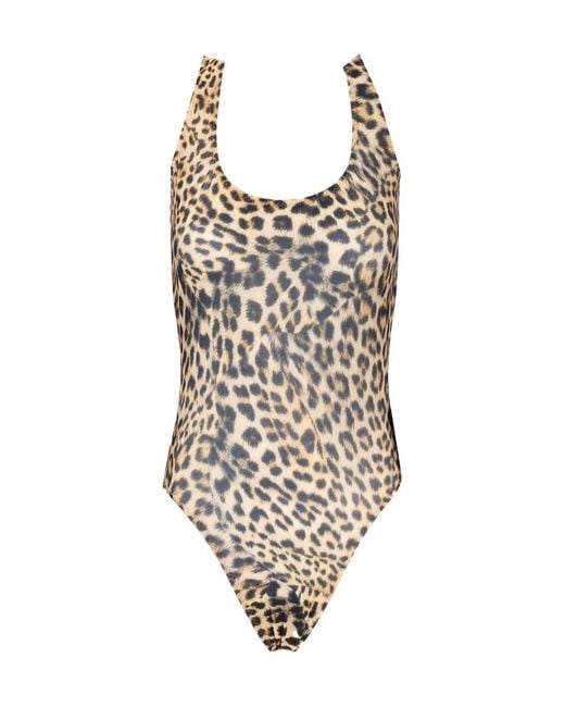 Norma Kamali White Super Low Bakc Mio Swimwear
