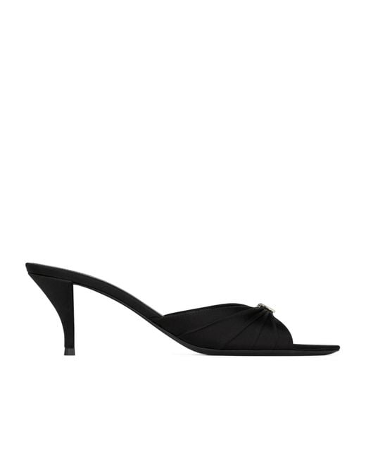 Saint Laurent Black Jerry Logo Embellished Mules