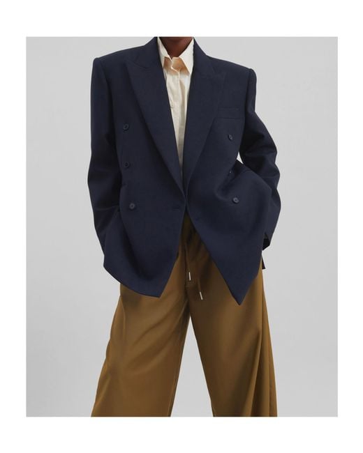 Frankie Shop Blue Monterey Structured Blazer