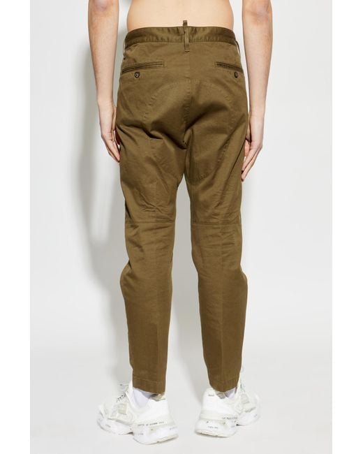 DSquared² Green Straight Leg Pants for men
