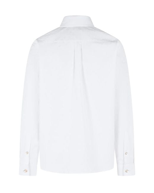 Casablanca White Long Sleeved Buttoned Shirt for men