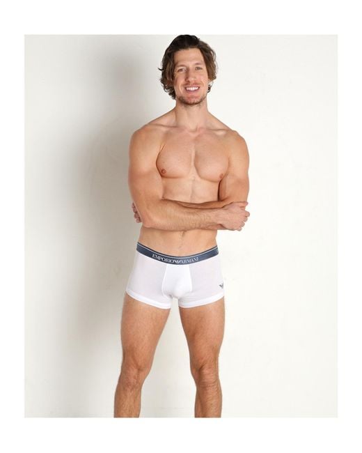 Emporio Armani White Elastic Waist Underwear for men