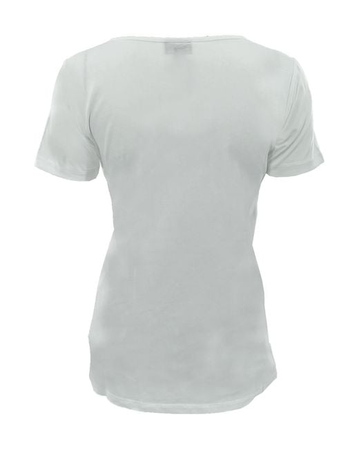 Just Cavalli White Logo Printed T-Shirt