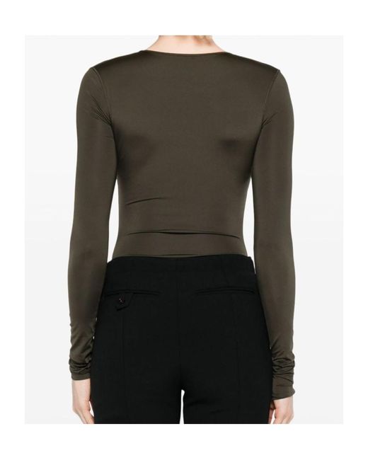 DIESEL Green Oval D Cut Out Logo Bodysuit