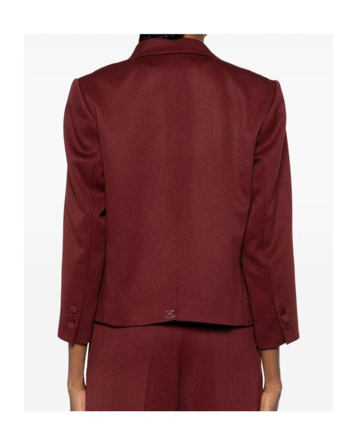 Dries Van Noten Red Long-Sleeved Suit Jacket