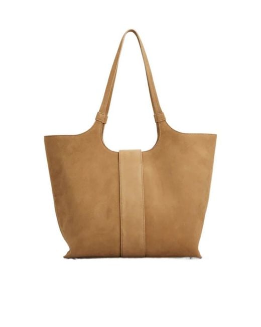 Roger Vivier Natural Belle Vivier Medium Shopping Bag