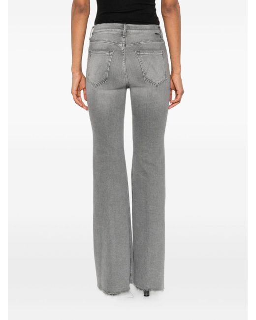 Mother Gray Waistband Denim Trousers